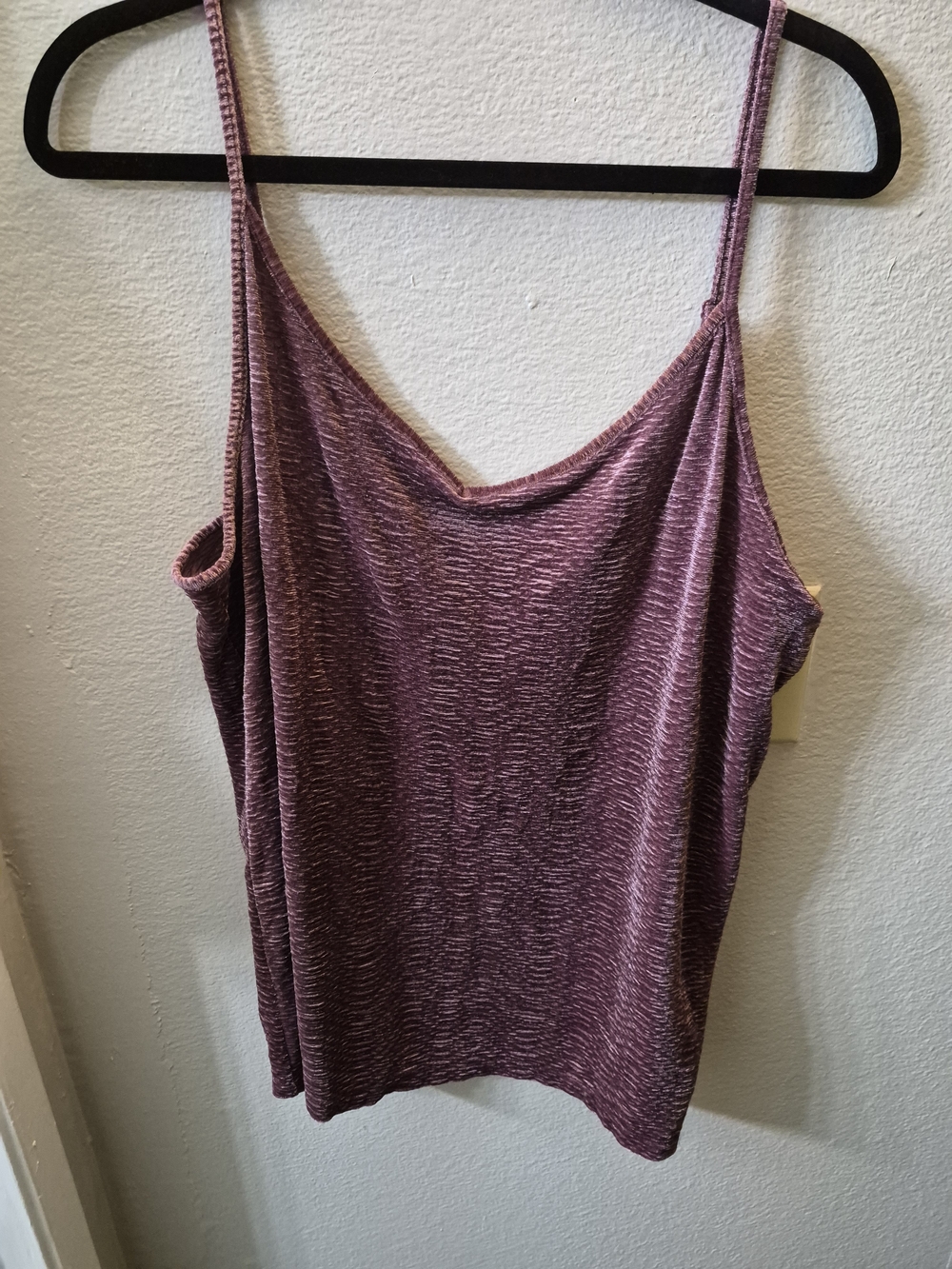 Maurices Heathered Mauve V-Neck Spaghetti Strap Camisole